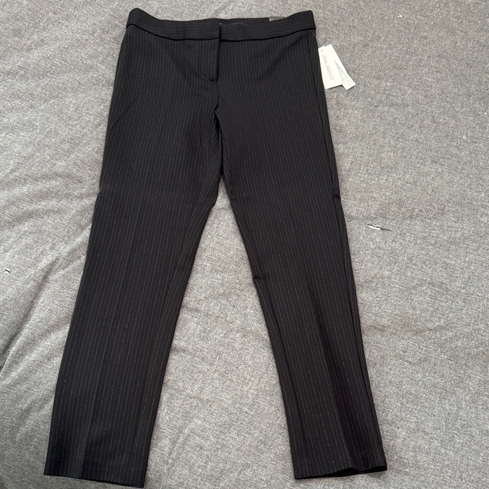 Amanda & Chelsea Black Pinstripe Ankle Pants